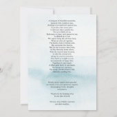 Carte de remerciements funéraire Memorial Blue Sym (Dos)