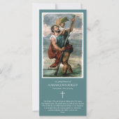 Carte de remerciements funéraire Memorial St Chris (Devant)