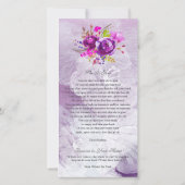 Carte de remerciements funéraire Memorial violet S (Dos)