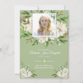 Carte de remerciements funéraire Memorial White Ro (Devant)