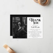 Carte de remerciements funéraire, Merci de sympath (Devant/Arrière en situation)