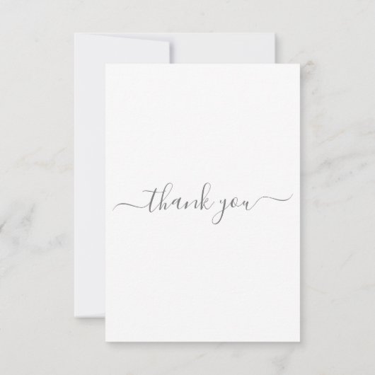 Carte de remerciements funéraire minimal de script (Dos)