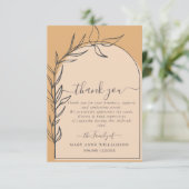 Carte de remerciements funéraire minimal de script (Debout devant)