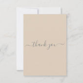 Carte de remerciements funéraire minimal de script (Dos)