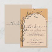 Carte de remerciements funéraire minimal de script (Devant / Derrière)