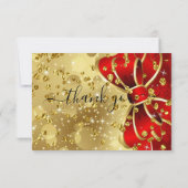 Carte de remerciements funéraire moderne Red Wrap (Dos)