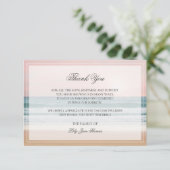 Carte de remerciements funéraire océanique | Carte (Debout devant)