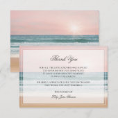 Carte de remerciements funéraire océanique | Carte (Devant / Derrière)