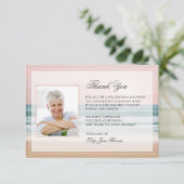 Carte de remerciements funéraire océanique | Carte (Debout devant)