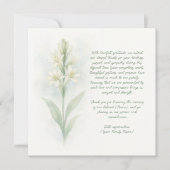 Carte de remerciements funéraire personnalisable (Devant)