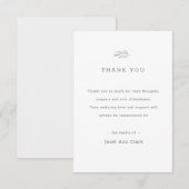 Carte de remerciements funéraire personnalisée (Devant / Derrière)