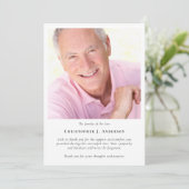 Carte de remerciements funéraire photo (Debout devant)