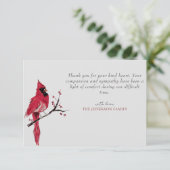 Carte de remerciements funéraire photo cardinal ro (Debout devant)
