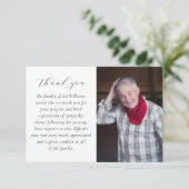 Carte de remerciements funéraire photo minimaliste (Debout devant)