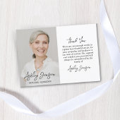 Carte de remerciements funéraire photo sympathy