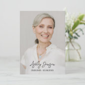 Carte de remerciements funéraire photo sympathy (Debout devant)