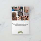 Carte de remerciements funéraire pliée (Intérieur)