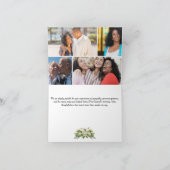 Carte de remerciements funéraire pliée (Intérieur)