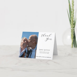 Carte de remerciements funéraire pliée - Avec grat