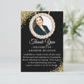 Carte de remerciements funéraire si élégant (Debout devant)