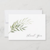 Carte de remerciements funéraire simple aquarelle  (Devant)