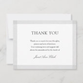 Carte de remerciements funéraire simple | Bordure  (Devant)