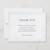 Carte de remerciements funéraire simple et élégant (Devant)