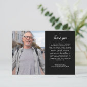 Carte de remerciements funéraire simple photo croi (Debout devant)