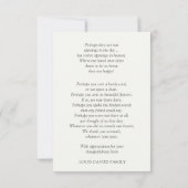 Carte de remerciements funéraire Sympathy Blue Hyd (Dos)