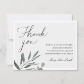 Carte de remerciements funéraire Sympathy Memorial (Devant)