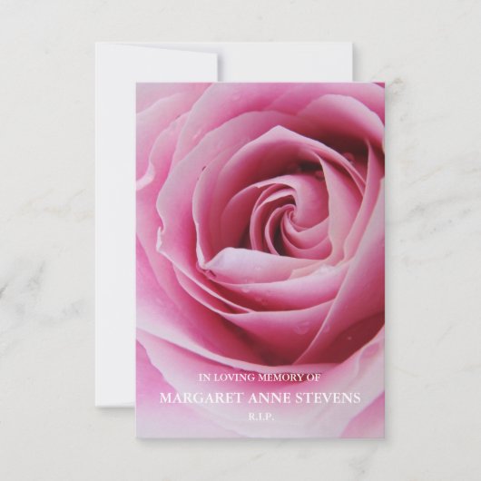 Carte de remerciements funéraire Sympathy Memorial (Devant)