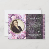 Carte de remerciements funéraire végétal (Devant)