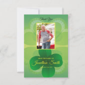 Carte de remerciements funéraire verte (Devant)