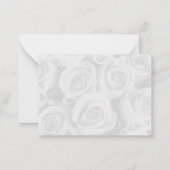 Carte de remerciements funéraire White Roses (Dos)