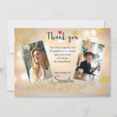 Carte De Remerciements Funeral Memorial Before & After Photo (Devant)