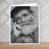 Carte De Remerciements Funeral Memorial Classic Simple Photo et Message