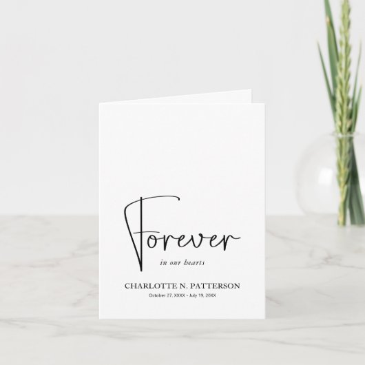 Carte De Remerciements Funeral Memorial Photo Folded (Devant)