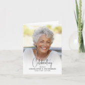 Carte De Remerciements Funeral Memorial Photo Folded (Devant)