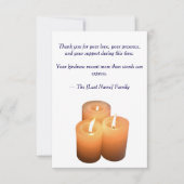 Carte De Remerciements Funeral Thank You Card  (Devant)