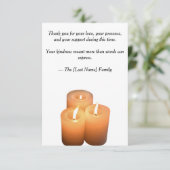 Carte De Remerciements Funeral Thank You Card (Debout devant)