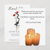 Carte De Remerciements Funeral Thank You Card (Devant / Derrière)