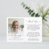 Carte De Remerciements Funeral Thank You In Loving Memory Photo (Debout devant)