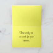 Carte De Remerciements Funky Liquid Wave Abstrait Art Personnalisé (Intérieur)