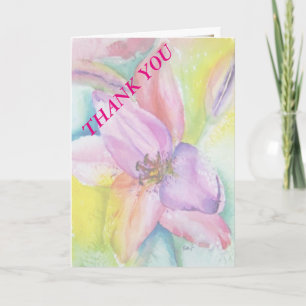 CARTE DE REMERCIEMENTS FUNKY NEON LILY