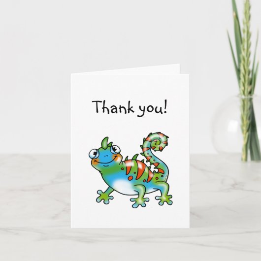Carte De Remerciements Funlizard thank (Devant)