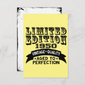 Carte De Remerciements Funny 1950 Birthday Card Limited Edition (Devant / Derrière)
