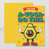 Carte De Remerciements funny avocado positive kawaii fruit lover (Devant / Derrière)