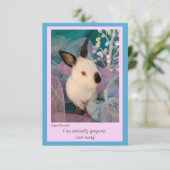 Carte De Remerciements Funny Bunny Flat Greeting Card w/ Envelope (Debout devant)