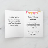 Carte De Remerciements Funny Chien Monster : Squeaker Saurus Anniversaire (Intérieur)