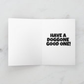 CARTE DE REMERCIEMENTS FUNNY CHIEN PEEING BIRTHDAD CARD (Intérieur)